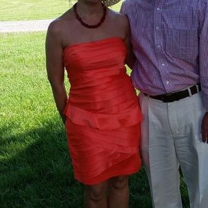 Stapless Coral Dress